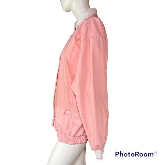 Vintage 80s Jacket Womens size 18 Pink Button Front Made in USA - Picture 4 of 11